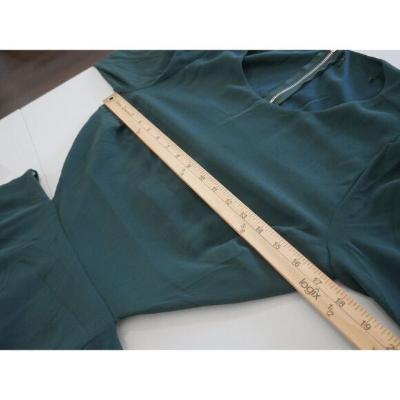 Lulu's Women's Green Back Cutout Ballon Long Sleeve Chiffon Maxi Dress S - Picture 9 of 13